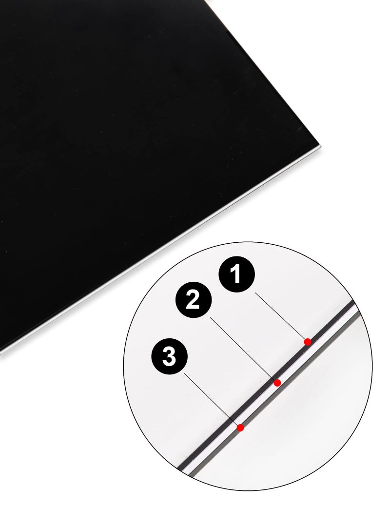 Mr.Power 11.6 x17 Inch Guitar Bass Pickguard Blank Material DIY Sheet Scratch Plate Backplate for Strat Tele Guitar Jazz P Bass (3Ply Black) - Image 2